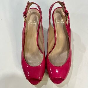 Stuart Weitzman Fuchsia Slingback Heels